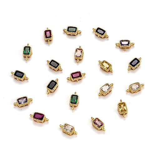 KitBeads Schmuckherstellung, verschiedene Zirkonia-Charm-Anhänger für selbstgemachte Halsketten, Armbänder, Ohrringe, Bastelbedarf, Stein Messing Metall Cubic Zirkonia, Zirkonia von KitBeads