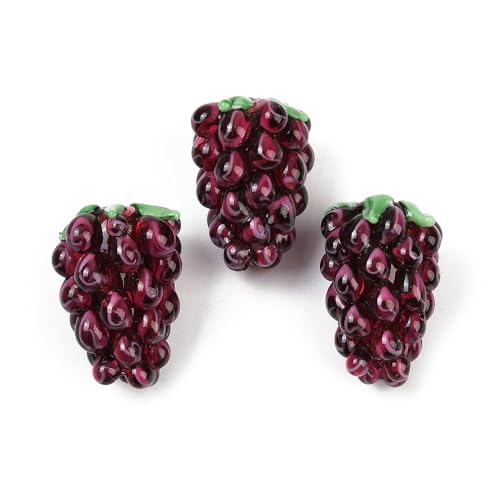 KitBeads 10 Stück lila Traubenperlen, handgefertigt, Lampwork-Glasperlen für Schmuckherstellung, Armbänder, Halsketten, Ohrringe, Handwerk, Großpackung KitBeads 10 Stück lila Traubenperlen, handgefertigt, Lampwork-Glasperlen für Schmuckherstellung, Armbänder, Halsketten, Ohrringe, Handwerk, Großpackung von KitBeads