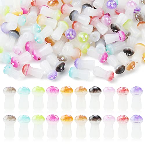 KitBeads 100 Stück 100 Stück zufällige Glas-Pilz-Perlen, bunt, winzige Lebensmittelperlen, horizontale gebohrte, blickdichte 3D-Pilz-Perlen für Schmuckherstellung KitBeads 100 Stück 100 Stück zufällige Glas-Pilz-Perlen, bunt, winzige Lebensmittelperlen, horizontale gebohrte, blickdichte 3D-Pilz-Perlen für Schmuckherstellung von KitBeads