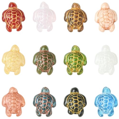 KitBeads 12 Stück Lampwork Meeresschildkröte Perlen Vintage tschechische Glasschildkröte Perlen für Schmuckherstellung Armbänder Halsketten Handwerk Bulk KitBeads 12 Stück Lampwork Meeresschildkröte Perlen Vintage tschechische Glasschildkröte Perlen für Schmuckherstellung Armbänder Halsketten Handwerk Bulk von KitBeads
