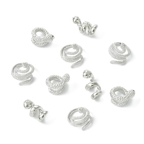 KitBeads 15 Stück 3 Stile Messing Schlangenperlen Silberton Tier gebogene Schlangenperlen für Schmuckherstellung Armbänder Halsketten Handwerk Bulk KitBeads 15 Stück 3 Stile Messing Schlangenperlen Silberton Tier gebogene Schlangenperlen für Schmuckherstellung Armbänder Halsketten Handwerk Bulk von KitBeads
