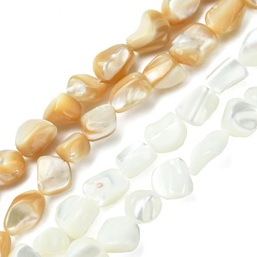 KitBeads 2 Stränge Natürliche Muschelperlen Stränge 2 Farben Unregelmäßige Süßwasserperlen Muschelperlen für Ohrringe Halsketten Armbänder Schmuckherstellung KitBeads 2 Stränge Natürliche Muschelperlen Stränge 2 Farben Unregelmäßige Süßwasserperlen Muschelperlen für Ohrringe Halsketten Armbänder Schmuckherstellung von KitBeads