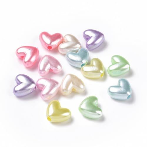 KitBeads 200 Stück zufällige Acryl-Perlen in Herzform, gemischte Farben, Imitationsperlen für Armbänder, Schlüsselanhänger, Schmuckherstellung, Handwerk, Großpackung KitBeads 200 Stück zufällige Acryl-Perlen in Herzform, gemischte Farben, Imitationsperlen für Armbänder, Schlüsselanhänger, Schmuckherstellung, Handwerk, Großpackung von KitBeads