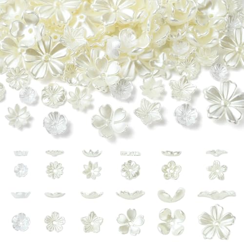 KitBeads 200 Stück zufällige Blumen-Perlenkappen, ABS-Acrylperlen, Kunstperlen, weiße Blumenperlen für Armbänder, Schmuckherstellung, Handwerk KitBeads 200 Stück zufällige Blumen-Perlenkappen, ABS-Acrylperlen, Kunstperlen, weiße Blumenperlen für Armbänder, Schmuckherstellung, Handwerk von KitBeads