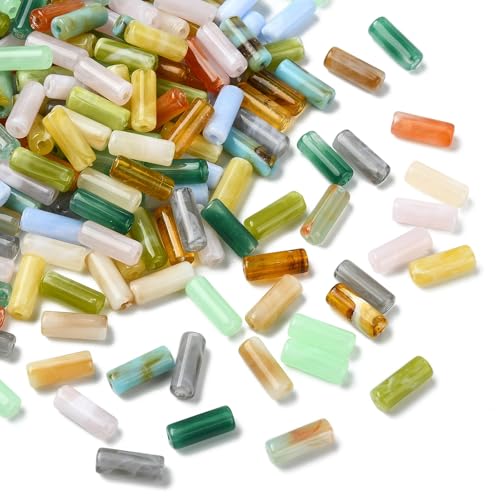KitBeads 300 Stück zufällige undurchsichtige Acrylröhrenperlen, gerade Bambusröhre, bunte Nudelperlen für Schmuckherstellung, Armbänder, Ohrringe, Halsketten, Bastelarbeiten KitBeads 300 Stück zufällige undurchsichtige Acrylröhrenperlen, gerade Bambusröhre, bunte Nudelperlen für Schmuckherstellung, Armbänder, Ohrringe, Halsketten, Bastelarbeiten von KitBeads