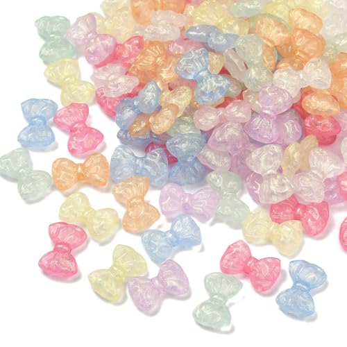 KitBeads 320 Stück zufällige süße Schleifen-Perlen, Acryl, leuchtende Schleife, leuchtet im Dunkeln, glitzernde Perlen für Schmuckherstellung, Armbänder, Halsketten, Bastelarbeiten KitBeads 320 Stück zufällige süße Schleifen-Perlen, Acryl, leuchtende Schleife, leuchtet im Dunkeln, glitzernde Perlen für Schmuckherstellung, Armbänder, Halsketten, Bastelarbeiten von KitBeads