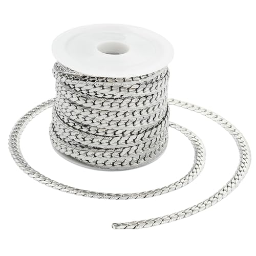 KitBeads 5.0 m/5M 304 Edelstahl kubanische Gliederketten ungeschweißte Metallschlange Gliederkette Schmuckketten für Schmuckherstellung mit Spule Rolle von KitBeads