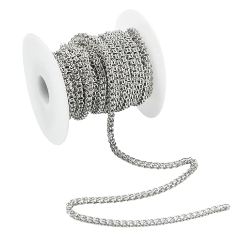 KitBeads 5.0 m/5M Edelstahl Rolo Box Ketten mit Spule Schmuck Extender Link Kette für Schmuckherstellung DIY Handwerk Halsketten Armbänder Bulk KitBeads 5.0 m/5M Edelstahl Rolo Box Ketten mit Spule Schmuck Extender Link Kette für Schmuckherstellung DIY Handwerk Halsketten Armbänder Bulk von KitBeads