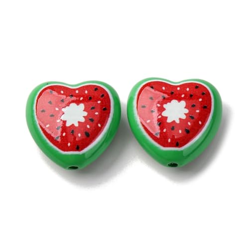 KitBeads 50 Stück Acryl-Wassermelonen-Perlen für den Sommer, tropische Früchte, herzförmige Perlen für Schmuckherstellung, Armbänder, Halsketten, Stifte, Bastelarbeiten KitBeads 50 Stück Acryl-Wassermelonen-Perlen für den Sommer, tropische Früchte, herzförmige Perlen für Schmuckherstellung, Armbänder, Halsketten, Stifte, Bastelarbeiten von KitBeads