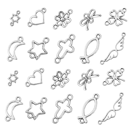 KitBeads Antik-Silber-Anhänger, gemischte Stile, Vintage, verschiedene Schmuck-Charms für Schmuckherstellung, Bulk, Zink, Kein Edelstein KitBeads Antik-Silber-Anhänger, gemischte Stile, Vintage, verschiedene Schmuck-Charms für Schmuckherstellung, Bulk, Zink, Kein Edelstein von KitBeads