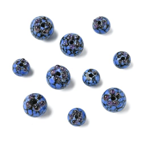 KitBeads Blaue Beeren-Perlen, handgefertigt, für Schmuckherstellung, Armbänder, Halsketten, Basteln, 10 Stück KitBeads Blaue Beeren-Perlen, handgefertigt, für Schmuckherstellung, Armbänder, Halsketten, Basteln, 10 Stück von KitBeads