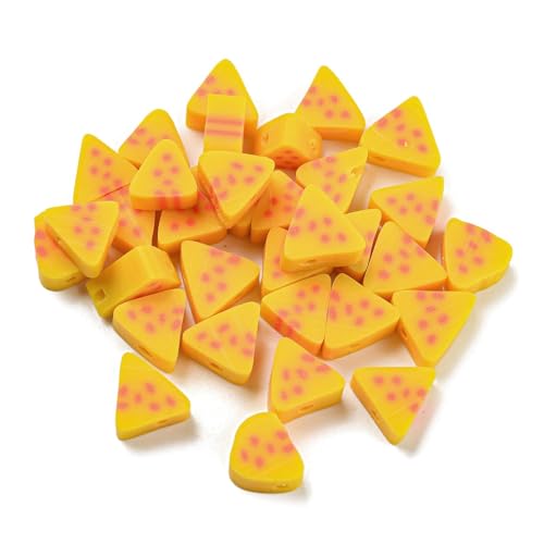 KitBeads Dreieckige Käseperlen, handgefertigt, Polymer-Ton, Nachahmung, Kuchen, Lebensmittel, Perlen für Schmuckherstellung, Armbänder, Halsketten, Ohrringe, Basteln, 100 Stück KitBeads Dreieckige Käseperlen, handgefertigt, Polymer-Ton, Nachahmung, Kuchen, Lebensmittel, Perlen für Schmuckherstellung, Armbänder, Halsketten, Ohrringe, Basteln, 100 Stück von KitBeads