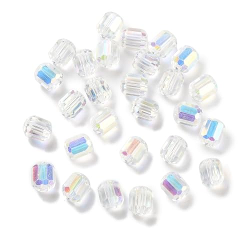 KitBeads Galvanisierte Glasperlen, AB-Farbe, transparent, facettiert, zum Basteln, für Halsketten, Armbänder, Ohrringe, Schmuckherstellung, 100 Stück KitBeads Galvanisierte Glasperlen, AB-Farbe, transparent, facettiert, zum Basteln, für Halsketten, Armbänder, Ohrringe, Schmuckherstellung, 100 Stück von KitBeads