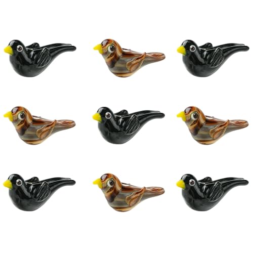 KitBeads Glasperlen in 2 Farben, handgefertigt, Vogel-Design, Krähe, Rabe, Tierperlen für Schmuckherstellung, Armbänder, Ohrringe, Halsketten, Basteln, 10 Stück KitBeads Glasperlen in 2 Farben, handgefertigt, Vogel-Design, Krähe, Rabe, Tierperlen für Schmuckherstellung, Armbänder, Ohrringe, Halsketten, Basteln, 10 Stück von KitBeads