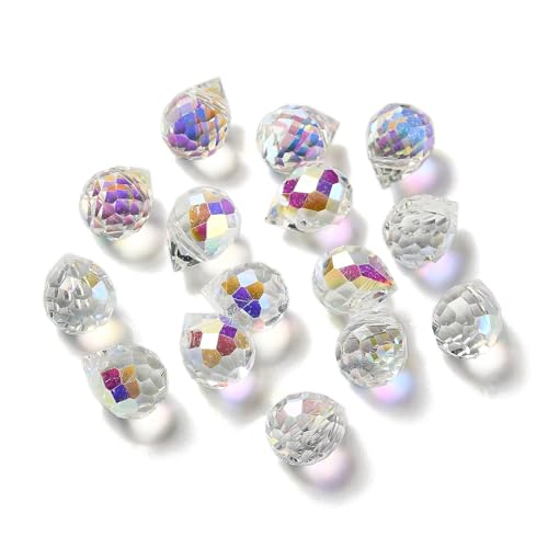 KitBeads Glasperlen in Tropfenform, transparent, gebohrt, facettiert, zum Basteln, für Halsketten, Armbänder, Ohrringe, Schmuckherstellung, 100 Stück KitBeads Glasperlen in Tropfenform, transparent, gebohrt, facettiert, zum Basteln, für Halsketten, Armbänder, Ohrringe, Schmuckherstellung, 100 Stück von KitBeads