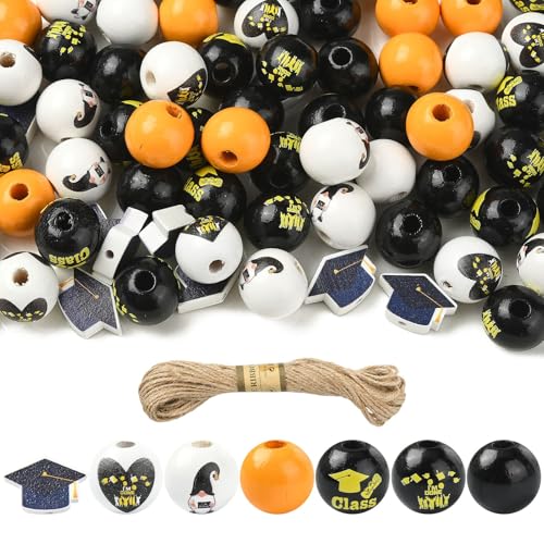 KitBeads Holzperlen zum Abschluss, Herzform, Bachelor-Kappe, runde Holzperlen für Armbänder, Halsketten, Stifte, Schlüsselanhänger, Ohrringe, Basteln, 101 Stück KitBeads Holzperlen zum Abschluss, Herzform, Bachelor-Kappe, runde Holzperlen für Armbänder, Halsketten, Stifte, Schlüsselanhänger, Ohrringe, Basteln, 101 Stück von KitBeads