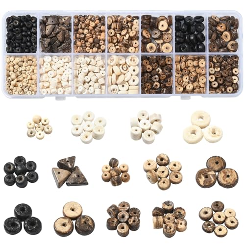 KitBeads Kokosnussschalen-Perlen, Strandbraun, flach, rund, natürliche Kokosnuss-Rondelle-Perlen für Sommer, Armband, Halskette, Schmuckherstellung, 14 Stile KitBeads Kokosnussschalen-Perlen, Strandbraun, flach, rund, natürliche Kokosnuss-Rondelle-Perlen für Sommer, Armband, Halskette, Schmuckherstellung, 14 Stile von KitBeads