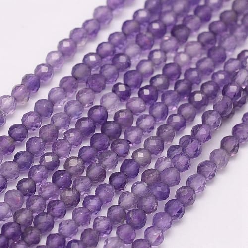 KitBeads Natürliche Rosenquarz-Perlen, Stränge, 4 mm, hellrosa, Kristall, rund, facettiert, Edelsteinperlen für Schmuckherstellung, Halsketten, Armbänder, Großpackung, 95 Stück von KitBeads