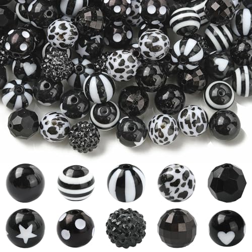 KitBeads Ramdom Acrylperlen, 16 mm, undurchsichtig, rund, für Armbänder, Stifte, Schlüsselanhänger, Schmuckherstellung, Handwerk, 100 Stück von KitBeads