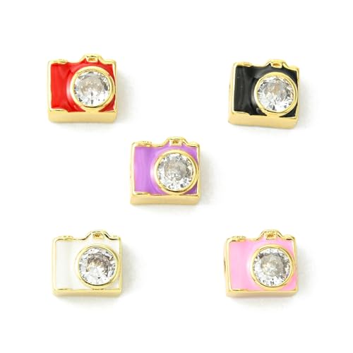 KitBeads Rechteckige Zirkonia-Perlen, vergoldet, Geburtsstein, Kamera-Perlen für Armbänder, Halsketten, Schmuckherstellung, Handwerk, 5 Stück KitBeads Rechteckige Zirkonia-Perlen, vergoldet, Geburtsstein, Kamera-Perlen für Armbänder, Halsketten, Schmuckherstellung, Handwerk, 5 Stück von KitBeads