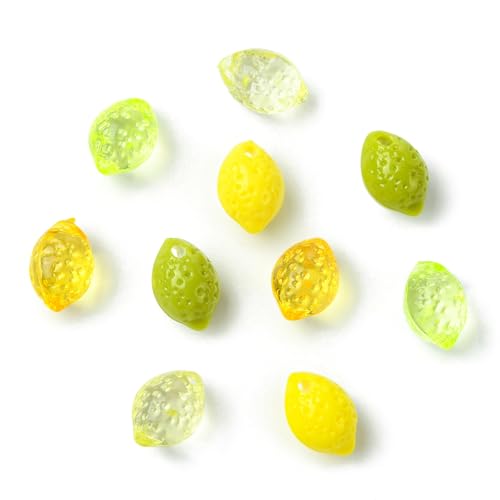 KitBeads Transparente Acryl-Zitronenperlen, 3 Stile, grün, gelb, Zitronenfrucht, für Schmuckherstellung, Ohrringe, Halsketten, Basteln, 100 Stück KitBeads Transparente Acryl-Zitronenperlen, 3 Stile, grün, gelb, Zitronenfrucht, für Schmuckherstellung, Ohrringe, Halsketten, Basteln, 100 Stück von KitBeads