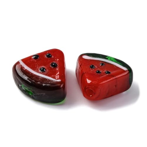 KitBeads Wassermelonen-Perlen, handgefertigt, Lampwork-Glas, Sommer, Mini-Obstperlen für Armbänder, Schmuckherstellung, Halsketten, Ohrringe, Handwerk, Großpackung, 10 Stück KitBeads Wassermelonen-Perlen, handgefertigt, Lampwork-Glas, Sommer, Mini-Obstperlen für Armbänder, Schmuckherstellung, Halsketten, Ohrringe, Handwerk, Großpackung, 10 Stück von KitBeads