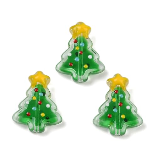 KitBeads Weihnachtsbaumperlen, handgefertigt, für den Winterurlaub, lose Perlen für Schmuckherstellung, Armbänder, Halsketten, Basteln, 20 Stück KitBeads Weihnachtsbaumperlen, handgefertigt, für den Winterurlaub, lose Perlen für Schmuckherstellung, Armbänder, Halsketten, Basteln, 20 Stück von KitBeads