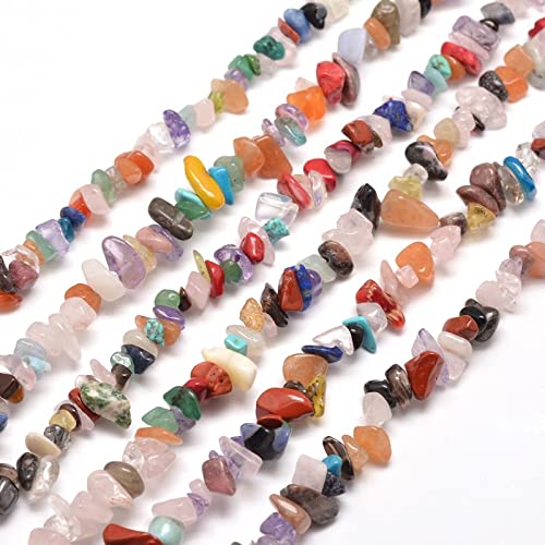 Kitbeads 200-230 Stück gemischte Farben Chips Perlen natürliche Edelsteine Perlen zufällige synthetische Chips Perlen für die Schmuckherstellung von KitBeads