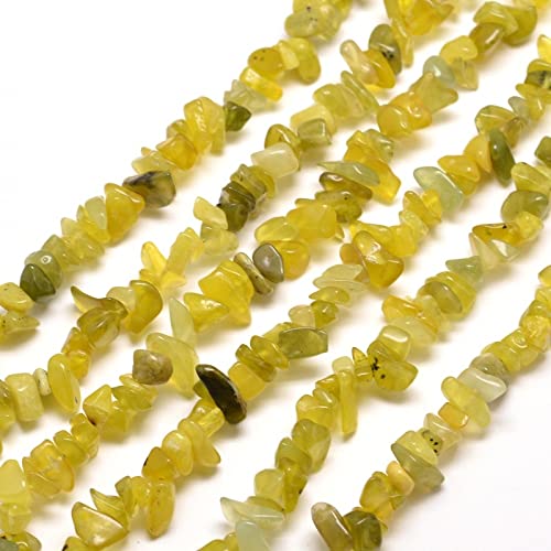 Kitbeads 200–230 Stück natürliche Jade-Steinsplitterperlen, Trommelperlen, unregelmäßige Perlen, Jade, echte Steinschlagperlen für Schmuckherstellung, Bulk von KitBeads