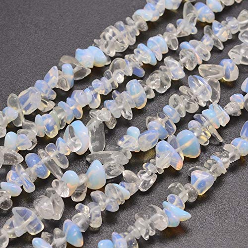 Kitbeads Perlen aus Opal, unregelmäßige mehrfarbige Kristallperlen, natürliche kleine Stücke von Opalit mit Löchern für die Schmuckherstellung, 200-230 Stück von KitBeads
