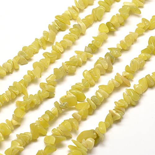 Kitbeads Perlen aus Zitronenjade, gelbe unregelmäßige Heilperlen, Zitrone, Naturstein, kleine Stücke für die Schmuckherstellung, Charge, 200-230 Stück Kitbeads Perlen aus Zitronenjade, gelbe unregelmäßige Heilperlen, Zitrone, Naturstein, kleine Stücke für die Schmuckherstellung, Charge, 200-230 Stück von KitBeads