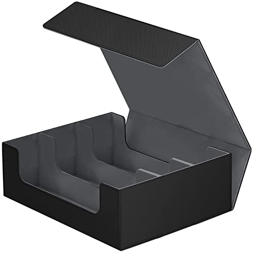 Kartendeck-Hülle für Sammelkarten, Karten-Aufbewahrungsbox für 1800+ einhüllige Karten, PU-Leder, Magnetverschluss, Commander-Kartenboxen, magische Kartenhalter, passend für Spielkarten und von Kitoyz