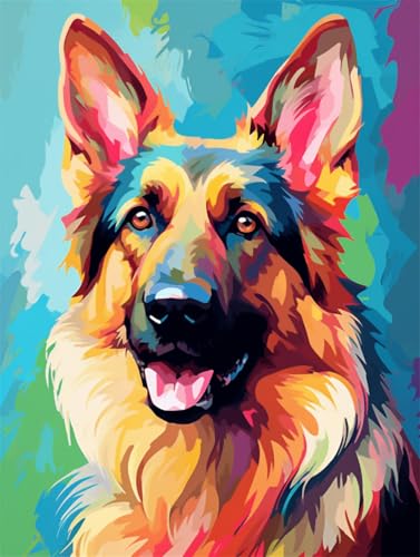 DIY 5D Diamond Painting Bilder Deutscher Schäferhund,Diamantmalerei,Farbiger Hund,5D-Diamant-Kunst-Set,Rund,Vollbohrer,Diamant-Kunstbild,Kristallkunst Für Die Wanddekoration Zu Hause 30x40cm DIY 5D Diamond Painting Bilder Deutscher Schäferhund,Diamantmalerei,Farbiger Hund,5D-Diamant-Kunst-Set,Rund,Vollbohrer,Diamant-Kunstbild,Kristallkunst Für Die Wanddekoration Zu Hause 30x40cm von Kitquiver