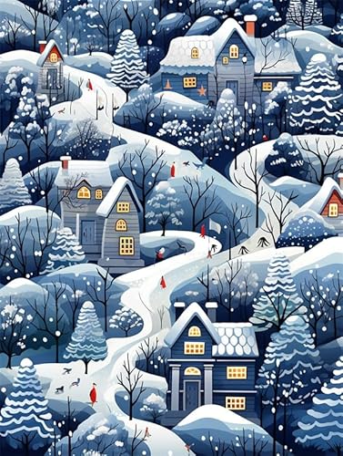 Diamond Painting Kit Winterlandschaft Diamant Malerei Kit 30x40cm DIY Full Drill Kreuzstich Mosaik Stickerei Set Mit Werkzeug und Zubehör Geschenk Home Decor für Erwachsene und Kinder Diamond Painting Kit Winterlandschaft Diamant Malerei Kit 30x40cm DIY Full Drill Kreuzstich Mosaik Stickerei Set Mit Werkzeug und Zubehör Geschenk Home Decor für Erwachsene und Kinder von Kitquiver