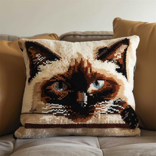 Diy Knüpfstern Fantasie-Katzentier Diy-Knüpfhäkel-Set Für Teppiche Und Kissen Auf Leinwand Für Anfänger 17x17In von Kitquiver