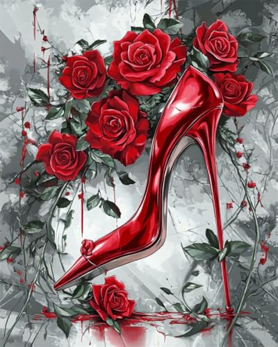 Kitquiver 5D Diamond Painting Cartoon Rote Rosen Und Schuhe Runder Vollbohrer Mit Strasssteinen,Kreuzstich-Stickerei,Kunsthandwerk Für Anfänger,Geschenke,Heimdekoration 30x40cm Kitquiver 5D Diamond Painting Cartoon Rote Rosen Und Schuhe Runder Vollbohrer Mit Strasssteinen,Kreuzstich-Stickerei,Kunsthandwerk Für Anfänger,Geschenke,Heimdekoration 30x40cm von Kitquiver