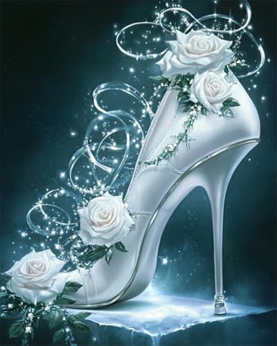 Kitquiver DIY 5D Diamond Painting Bilder Fantasieschuhe Und Rosen 5D-Diamant-Kunst-Set,Rund,Mit Vollbohrer,Diamanten,Bild,Kristallkunst Für Die Wanddekoration Zu Hause 30x40cm Kitquiver DIY 5D Diamond Painting Bilder Fantasieschuhe Und Rosen 5D-Diamant-Kunst-Set,Rund,Mit Vollbohrer,Diamanten,Bild,Kristallkunst Für Die Wanddekoration Zu Hause 30x40cm von Kitquiver