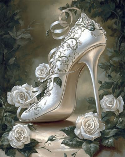 Kitquiver DIY 5D Diamond Painting Bilder Fantasieschuhe Und Rosen Diamant-Kunst-Set,Rund,Voller Bohrer,5D-Diamanten-Kunsthandwerk Für Zuhause,Wanddekoration,Diy-Geschenk 30x40cm Kitquiver DIY 5D Diamond Painting Bilder Fantasieschuhe Und Rosen Diamant-Kunst-Set,Rund,Voller Bohrer,5D-Diamanten-Kunsthandwerk Für Zuhause,Wanddekoration,Diy-Geschenk 30x40cm von Kitquiver