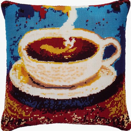 Kitquiver Diy Knüpfen Set Cartoon-Kaffeetasse Häkel-Handarbeiten Mit Knüpfwerkzeug Für Erwachsene,Diy-Kissen-Sets Für Heimdekoration 17x17in Kitquiver Diy Knüpfen Set Cartoon-Kaffeetasse Häkel-Handarbeiten Mit Knüpfwerkzeug Für Erwachsene,Diy-Kissen-Sets Für Heimdekoration 17x17in von Kitquiver