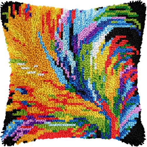 Kitquiver Diy Knüpfen Set Erwachsene Häkeln Sie Handarbeiten Mit Farbmuster Und Knüpfhaken-Werkzeug Für Erwachsene, Diy-Handarbeit, Heimkissen-Set, Dekoration 17x17in Kitquiver Diy Knüpfen Set Erwachsene Häkeln Sie Handarbeiten Mit Farbmuster Und Knüpfhaken-Werkzeug Für Erwachsene, Diy-Handarbeit, Heimkissen-Set, Dekoration 17x17in von Kitquiver