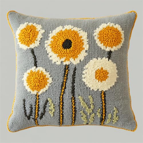 Kitquiver Diy Knüpfkissen Set Cartoon-Löwenzahnblume Diy-Knüpfhäkel-Sets,Bedruckter Kissenbezug,Heimdekoration 17x17In Kitquiver Diy Knüpfkissen Set Cartoon-Löwenzahnblume Diy-Knüpfhäkel-Sets,Bedruckter Kissenbezug,Heimdekoration 17x17In von Kitquiver