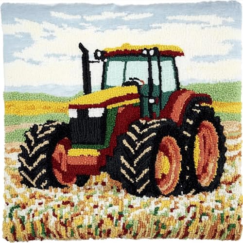 Kitquiver Diy Knüpfkissen Set Cartoon-Traktor Diy-Knüpfhäkel-Sets,Bedruckter Kissenbezug,Heimdekoration 17x17in Kitquiver Diy Knüpfkissen Set Cartoon-Traktor Diy-Knüpfhäkel-Sets,Bedruckter Kissenbezug,Heimdekoration 17x17in von Kitquiver