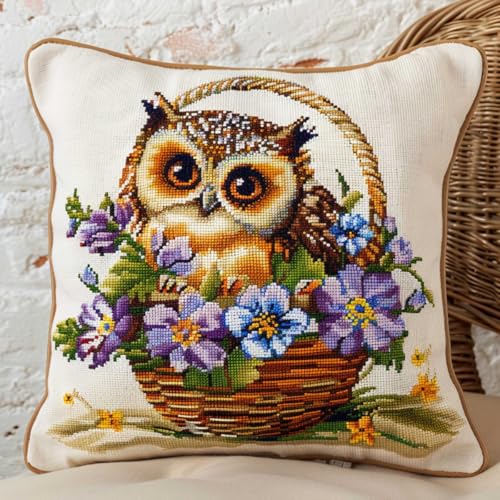 Kitquiver Diy Knüpfkissen Set Eulentier Im Blumenkorb Diy-Knüpfhäkel-Sets,Kissen,Nadelspitzen-Set Für Heimdekoration,Handarbeitsset Für Erwachsene Und Anfänger 17x17In Kitquiver Diy Knüpfkissen Set Eulentier Im Blumenkorb Diy-Knüpfhäkel-Sets,Kissen,Nadelspitzen-Set Für Heimdekoration,Handarbeitsset Für Erwachsene Und Anfänger 17x17In von Kitquiver