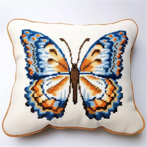 Kitquiver Diy Knüpfkissen Set Fantasie Bunter Schmetterling Knüpfkissen-Sets,Grobes Kreuzstich-Set,Diy-Stickerei-Nadelspitzen-Kit Für Heimdekoration 17x17In Kitquiver Diy Knüpfkissen Set Fantasie Bunter Schmetterling Knüpfkissen-Sets,Grobes Kreuzstich-Set,Diy-Stickerei-Nadelspitzen-Kit Für Heimdekoration 17x17In von Kitquiver