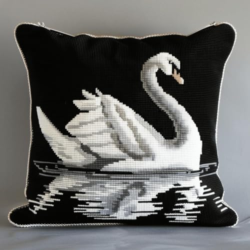 Kitquiver Fantasie Diy Knüpfstern Schwan Tier Häkel-Handarbeiten Mit Knüpfwerkzeug Für Erwachsene,Diy-Kissen-Sets Für Heimdekoration 17x17in Kitquiver Fantasie Diy Knüpfstern Schwan Tier Häkel-Handarbeiten Mit Knüpfwerkzeug Für Erwachsene,Diy-Kissen-Sets Für Heimdekoration 17x17in von Kitquiver