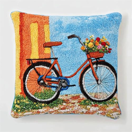 Kitquiver Karikatur Kissen Knüpfen Set Erwachsene Fahrrad Und Blumen Knüpfkissen-Sets,Grobes Kreuzstich-Set,Diy-Stickerei-Nadelspitzen-Kit Für Heimdekoration 17x17in Kitquiver Karikatur Kissen Knüpfen Set Erwachsene Fahrrad Und Blumen Knüpfkissen-Sets,Grobes Kreuzstich-Set,Diy-Stickerei-Nadelspitzen-Kit Für Heimdekoration 17x17in von Kitquiver