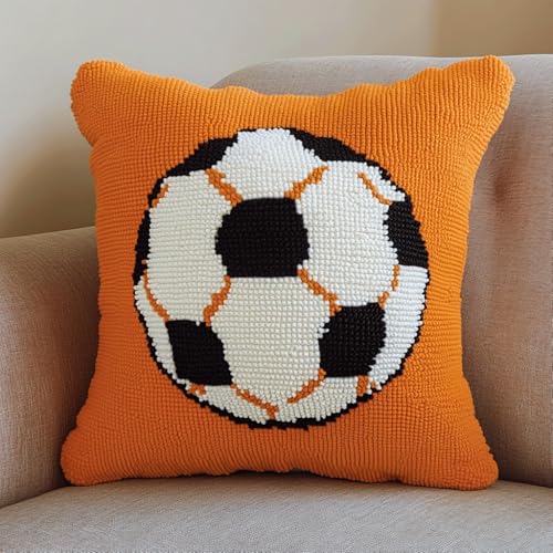 Kitquiver Knüpfen Set Anfänger Cartoon-Fußball Knüpfhäkel-Set,Kissen,Diy-Teppich,Häkelnadel,Kissenherstellungs-Sets Mit Vorgedrucktem Muster Auf Leinwand 17x17in Kitquiver Knüpfen Set Anfänger Cartoon-Fußball Knüpfhäkel-Set,Kissen,Diy-Teppich,Häkelnadel,Kissenherstellungs-Sets Mit Vorgedrucktem Muster Auf Leinwand 17x17in von Kitquiver