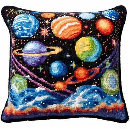 Kitquiver Knüpfen Set Anfänger Cartoon Universum Planeten Landschaft Diy-Kissenbezug Mit Gobelin-Stickerei,Kissen-Set Für Die Heimdekoration,Stickset Für Anfänger B 17x17In Kitquiver Knüpfen Set Anfänger Cartoon Universum Planeten Landschaft Diy-Kissenbezug Mit Gobelin-Stickerei,Kissen-Set Für Die Heimdekoration,Stickset Für Anfänger B 17x17In von Kitquiver