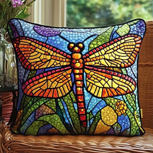 Kitquiver Knüpfhaken Set Kissen Fantasietier Libelle Knüpfkissen-Sets,Grobes Kreuzstich-Set,Diy-Stickerei-Nadelspitzen-Kit Für Heimdekoration 17x17In Kitquiver Knüpfhaken Set Kissen Fantasietier Libelle Knüpfkissen-Sets,Grobes Kreuzstich-Set,Diy-Stickerei-Nadelspitzen-Kit Für Heimdekoration 17x17In von Kitquiver