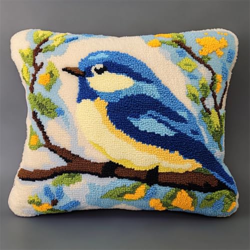 Kitquiver Knüpfkissen Mit Vordruck Blauer Vogel Tier Diy-Knüpfhäkel-Sets,Nadelspitzen-Set Für Heimdekoration,Handarbeitsset Für Erwachsene Anfänger 17x17In Kitquiver Knüpfkissen Mit Vordruck Blauer Vogel Tier Diy-Knüpfhäkel-Sets,Nadelspitzen-Set Für Heimdekoration,Handarbeitsset Für Erwachsene Anfänger 17x17In von Kitquiver